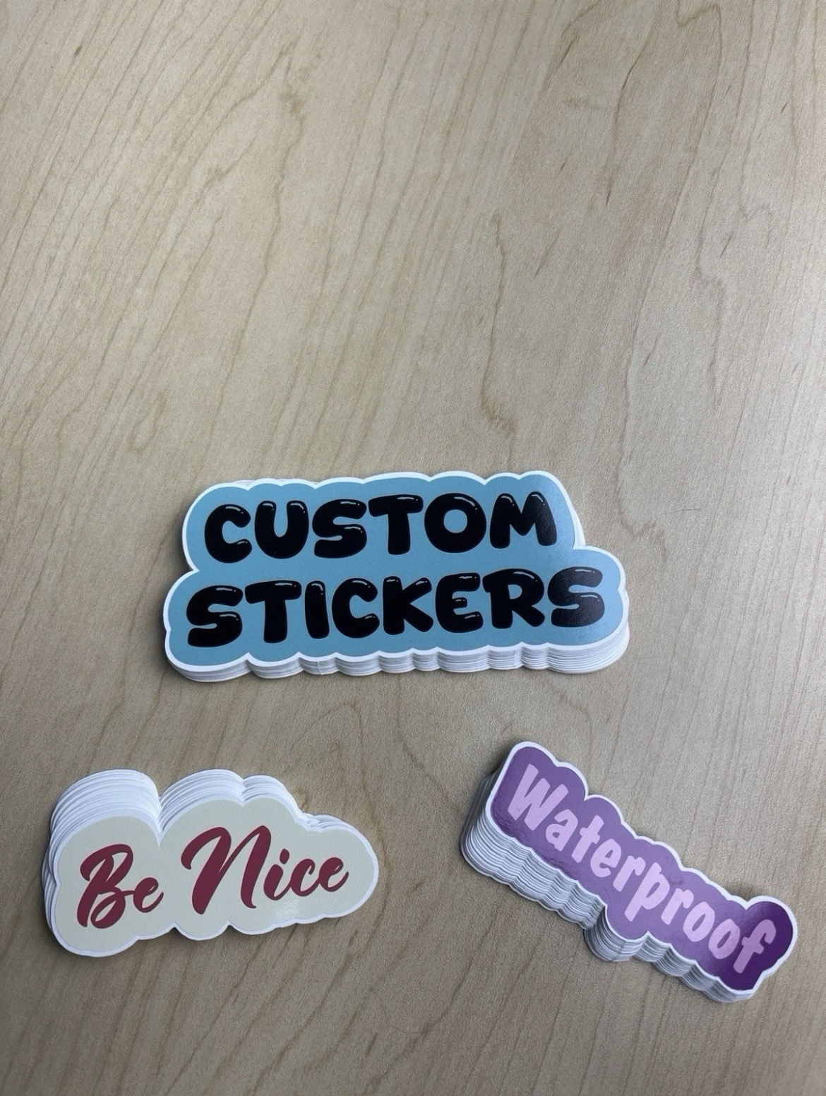 Custom Logo Die Cut Sticker Personalized Business Label Waterproof Vinyl Decal
