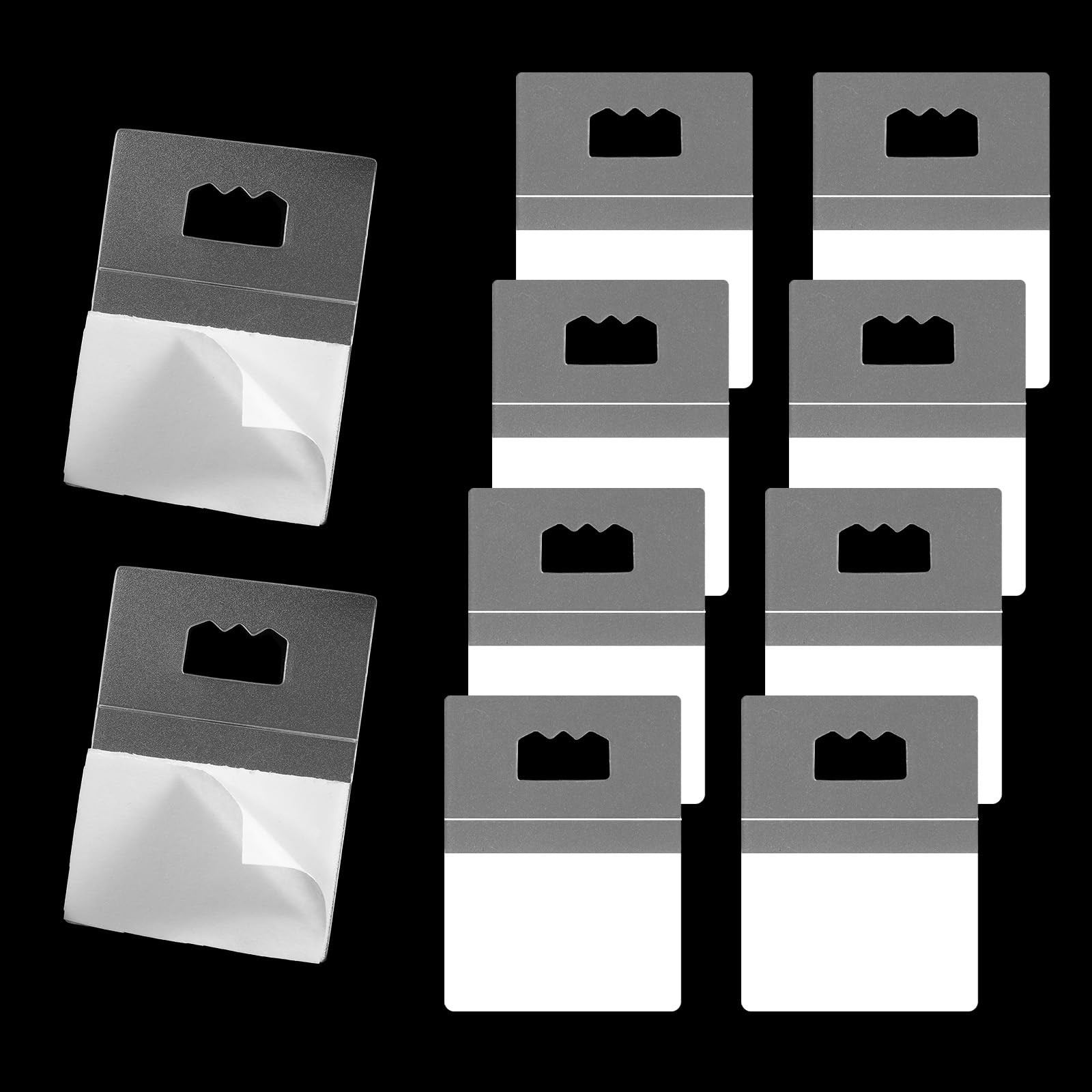 10 Pcs Picture Hanging Hooks for Frames Adhesive Plastic White