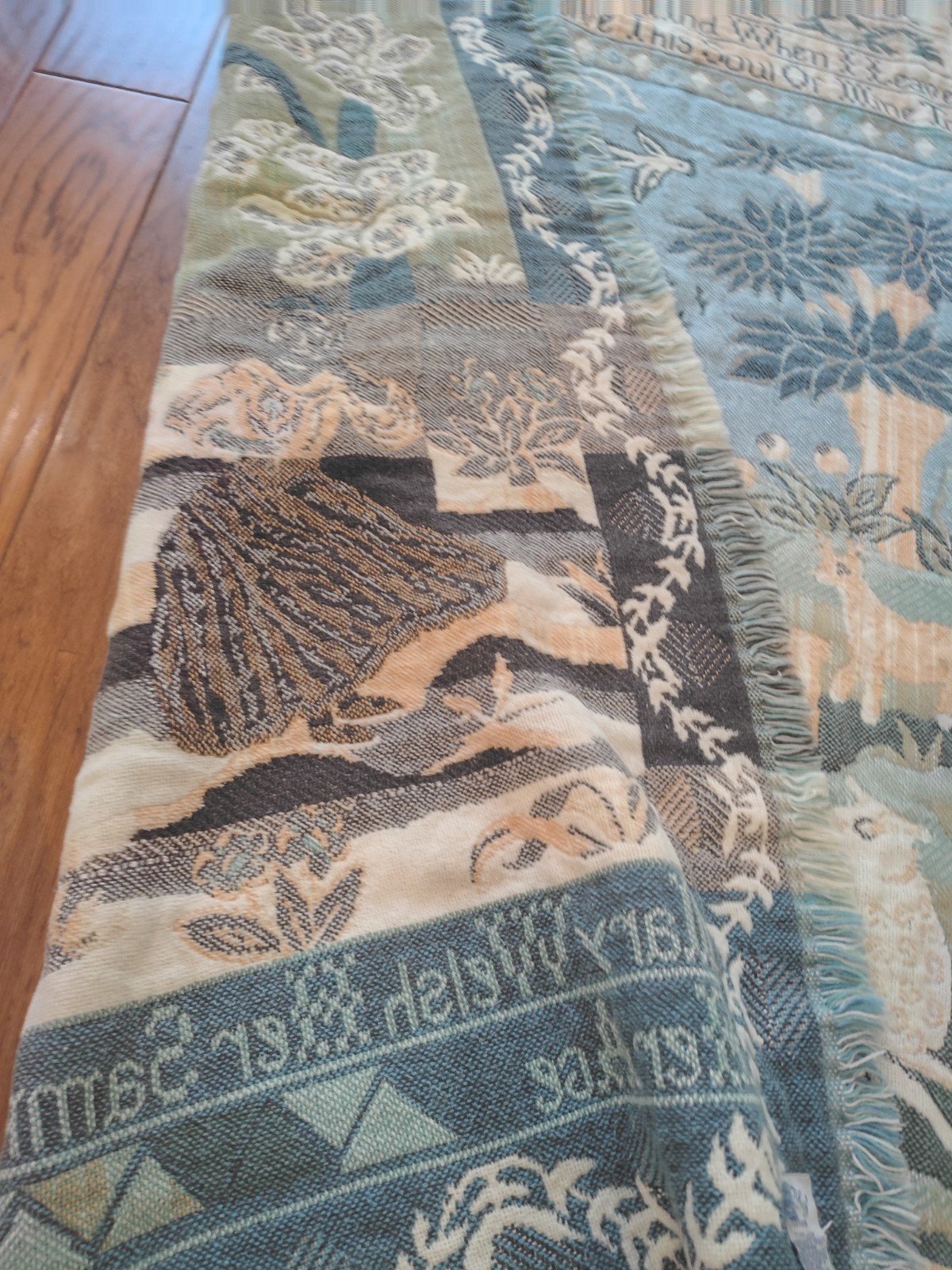 Blanket/Throw Goodwin Weavers 100% Cotton USA Williamsburg Pattern 48″ X 67″