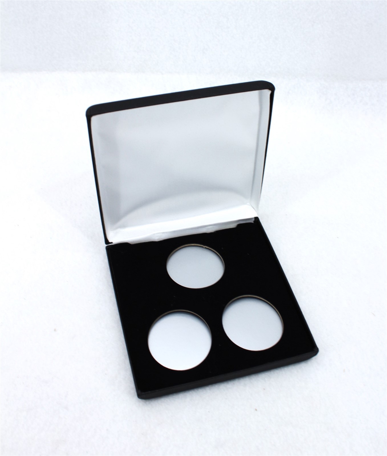 Black Leatherette Box for 3 1oz Silver Maple Leaf Coins in Direct Fit Capsules