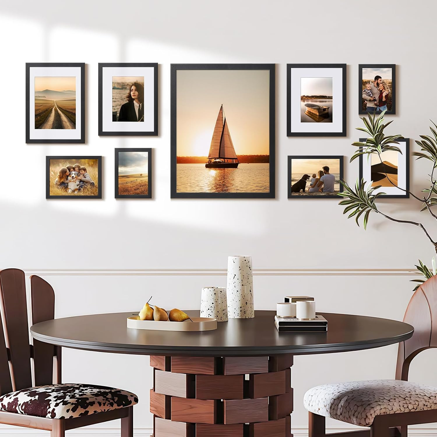 4X6 Picture Frame Set of 5 Photo Frames for 4X6 Pictures Wall Gallery Black 4X6