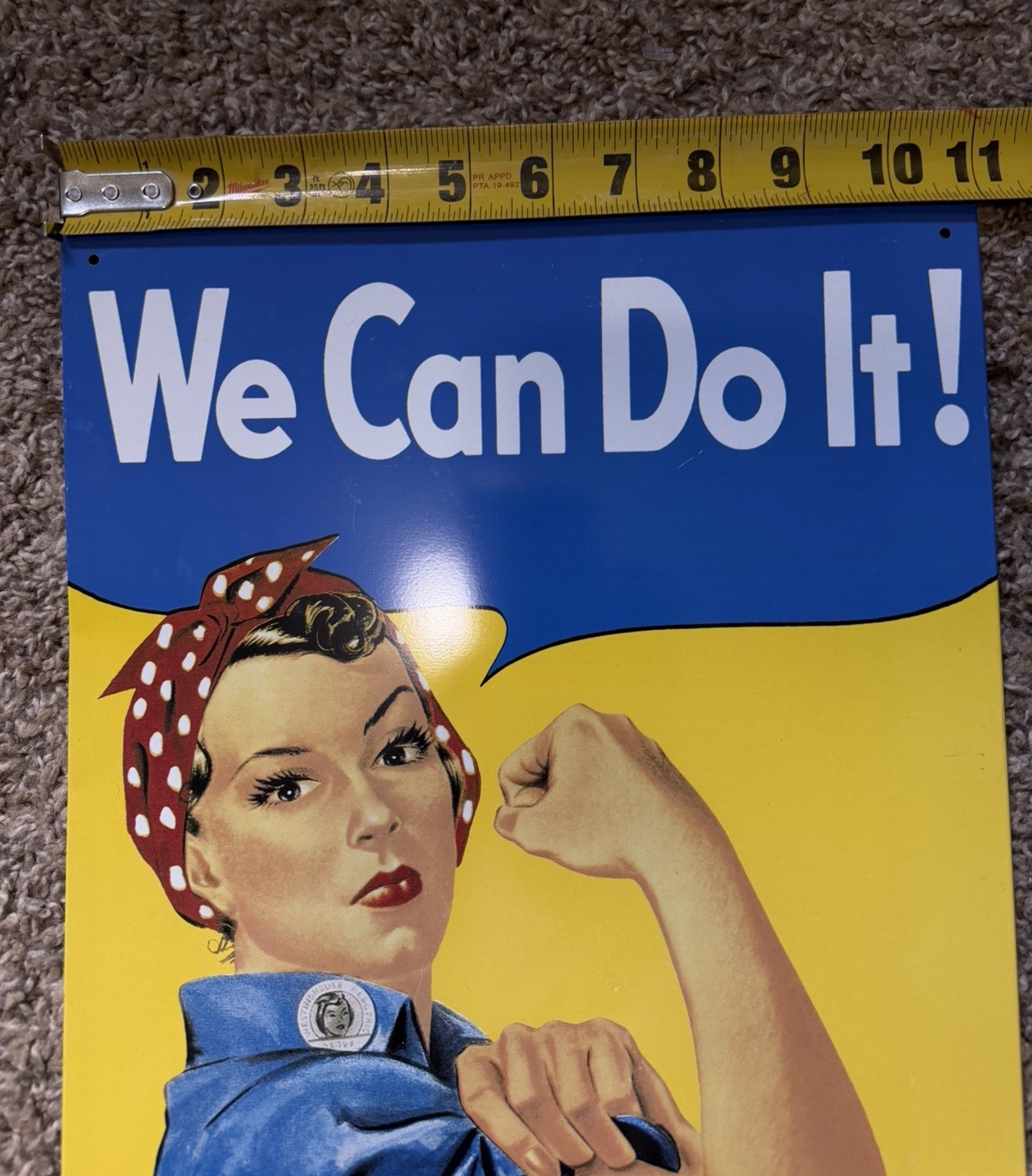 Rosie The Riveter We Can Do It Womens Defense Workers Metal Tin Wall Sign