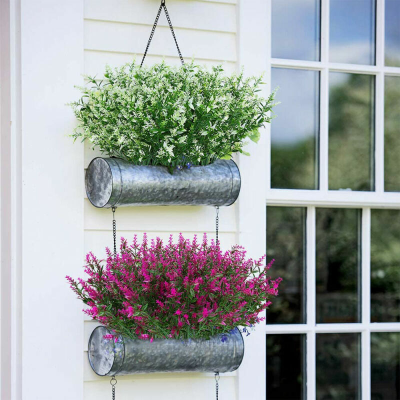 Artificial Flowers Plastic Fake Plants UV Resistant Home In&Outdoor Garden Decor