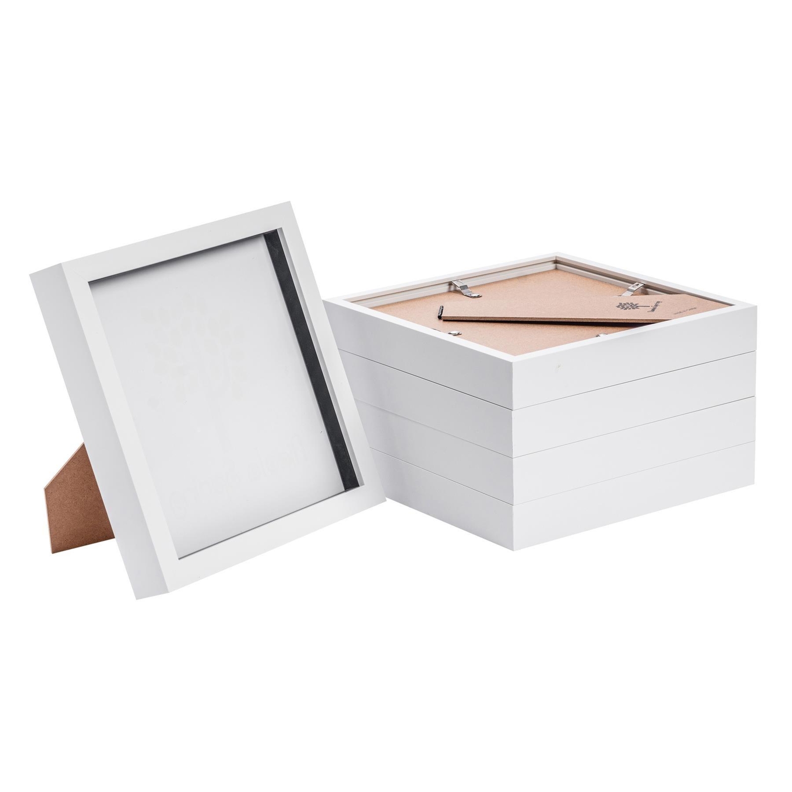 5x 3D Box Photo Frames Standing Hanging Craft Shadow Picture Frame 8 x 8″ White