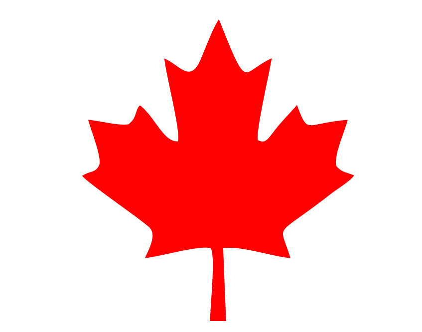 MAPLE LEAF Vinyl Decal Sticker – Canada Canadian Flag FREE SHIPPING 4X4″ CAR