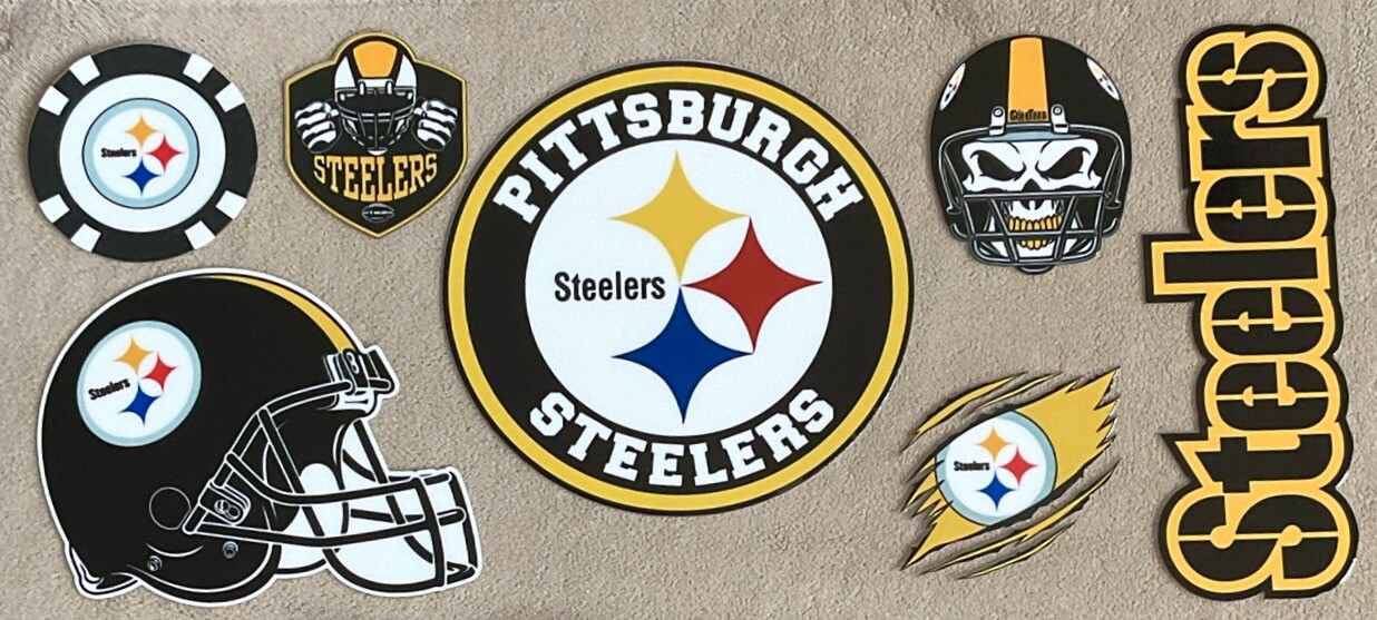 Pittsburgh Steelers DIY Transfer Sticker Cup Wrap For DIY Glasses Bottles