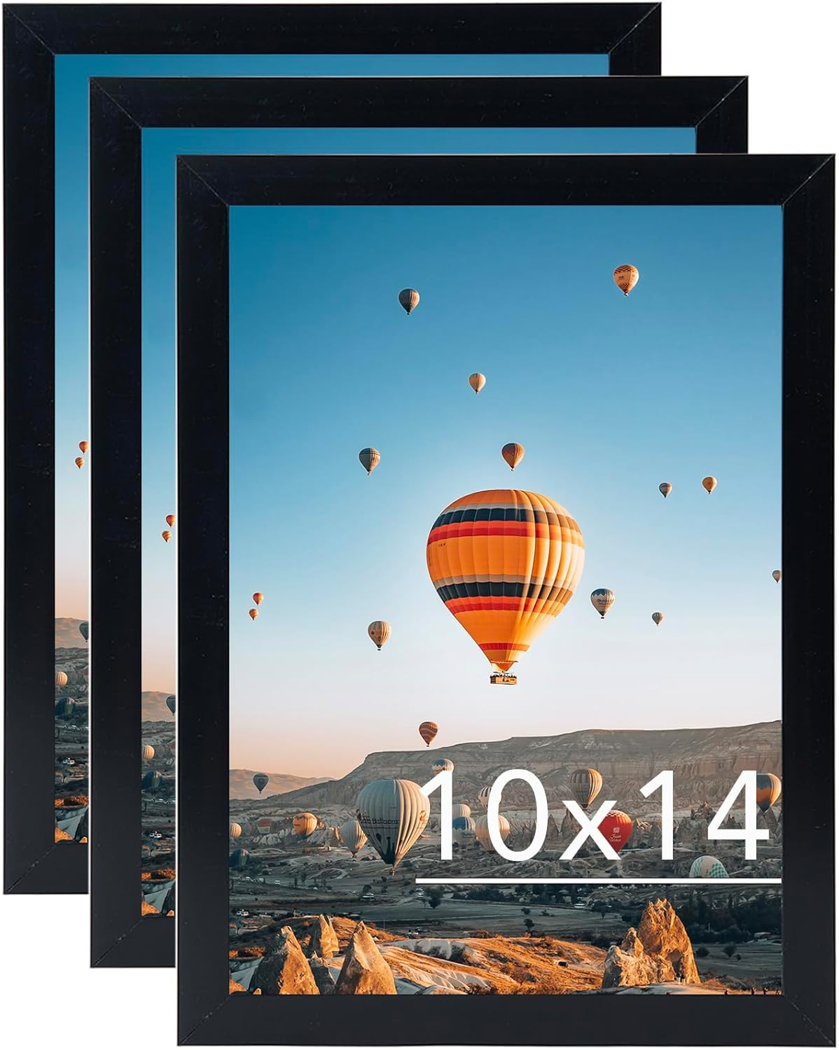 10X14 Picture Frame Set of 3 Black for 30 X 40Cm Diamond Painting Art, Wall Moun