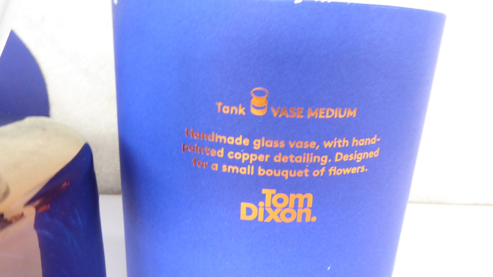 TOM DIXON Medium Tank Vase Clear Transparent & Copper TKSO01 Made Poland READ @@