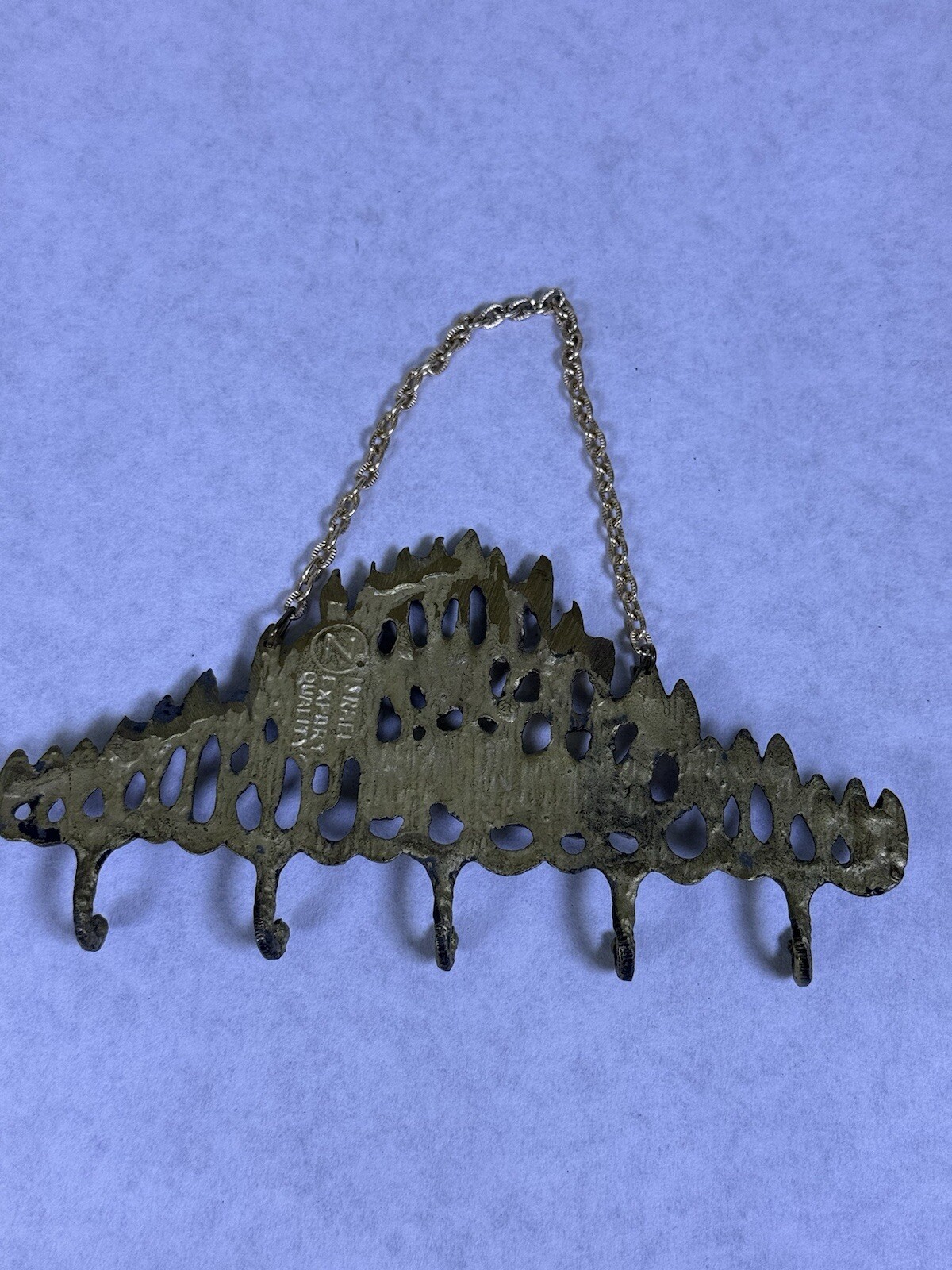 Decorative 5 Key Hook Shalom Judaica Colorful Metal and Stone Made In Israel