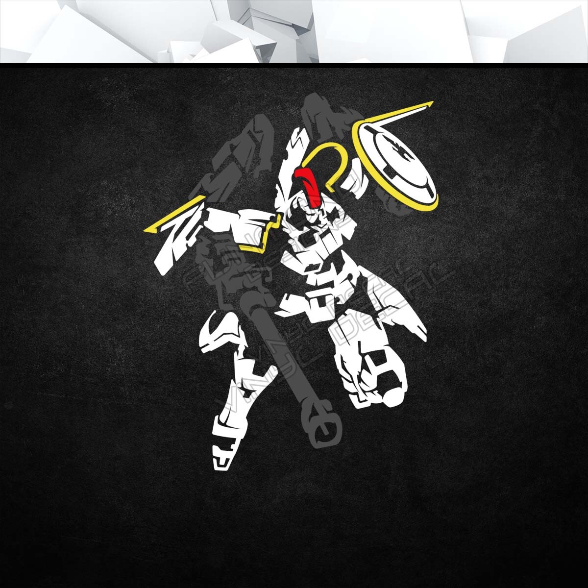 Tallgeese Vinyl Decal Sticker (Anime Mecha Mech Car Laptop PC Tower Decor)