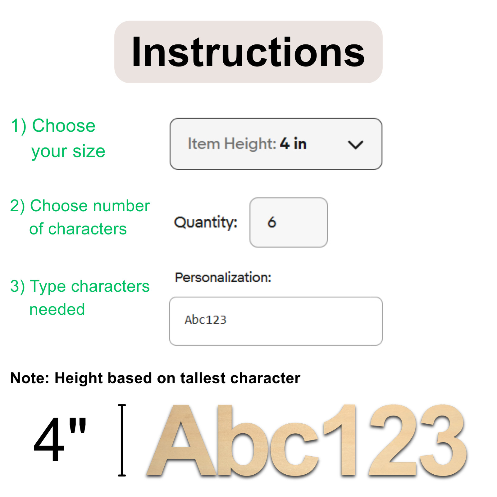 Georgia Font Wood Letters Numbers Cutout Unfinished Laser Cut 3mm Craft Thru 14″