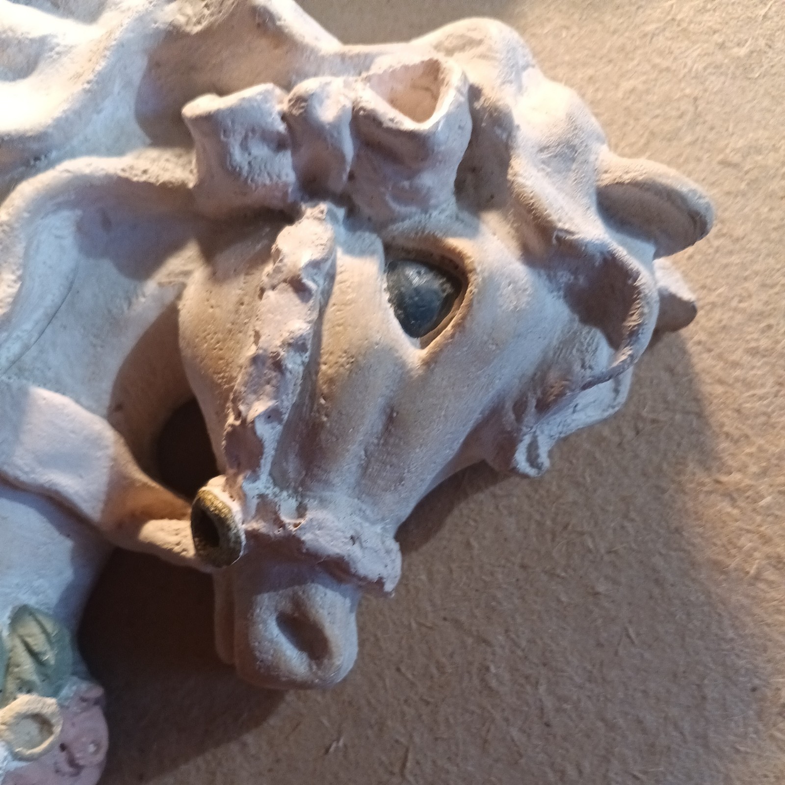 Vintage Carousel Horse Solid Resin/plastic Wall Hanging Decor RARE Signed. fa