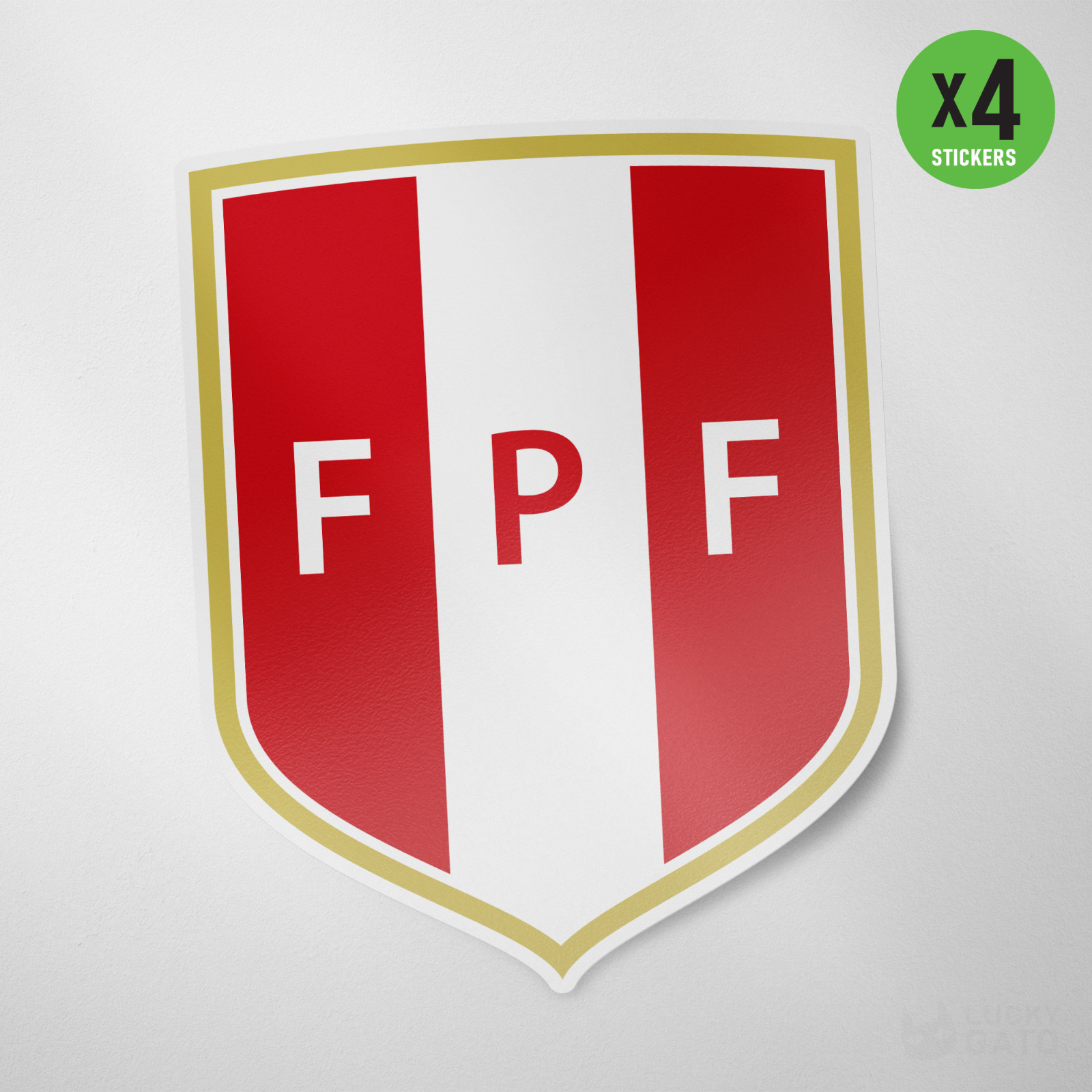(4 Pack) Seleccion Peru Vinyl Sticker Decal Calcomania Color Lima Futbol Alianza