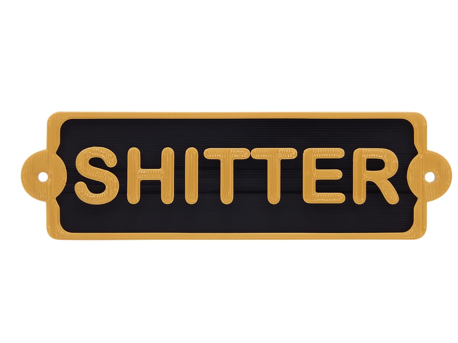 Plastic Funny-Shitter Toilet Door Hanging Sign Bathroom Restroom Plaque Gift