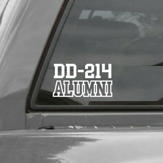 DD-214 Alumni – Army – Navy – Air Force – Marines – Veteran Vinyl Decal Sticker