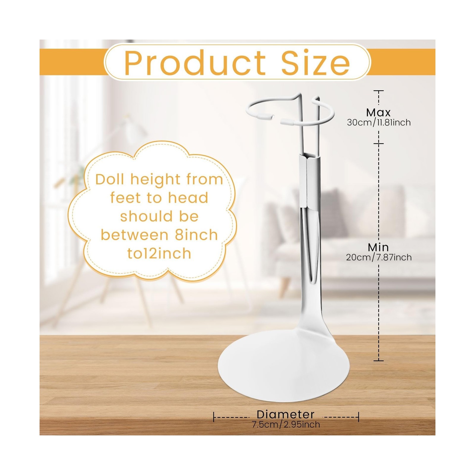 12 Pcs Adjustable Doll Stands for 12 Inch to 18 Inch Dolls Display … Fast Ship