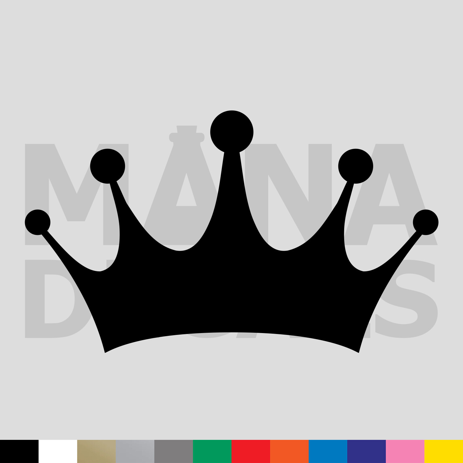 Crown Vinyl Die Cut Decal Sticker – King Queen Royal Prince Princess