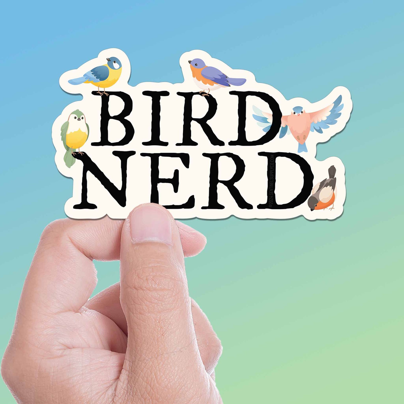 Bird Nerd Birding Sticker – Cute Birdwatcher Gift