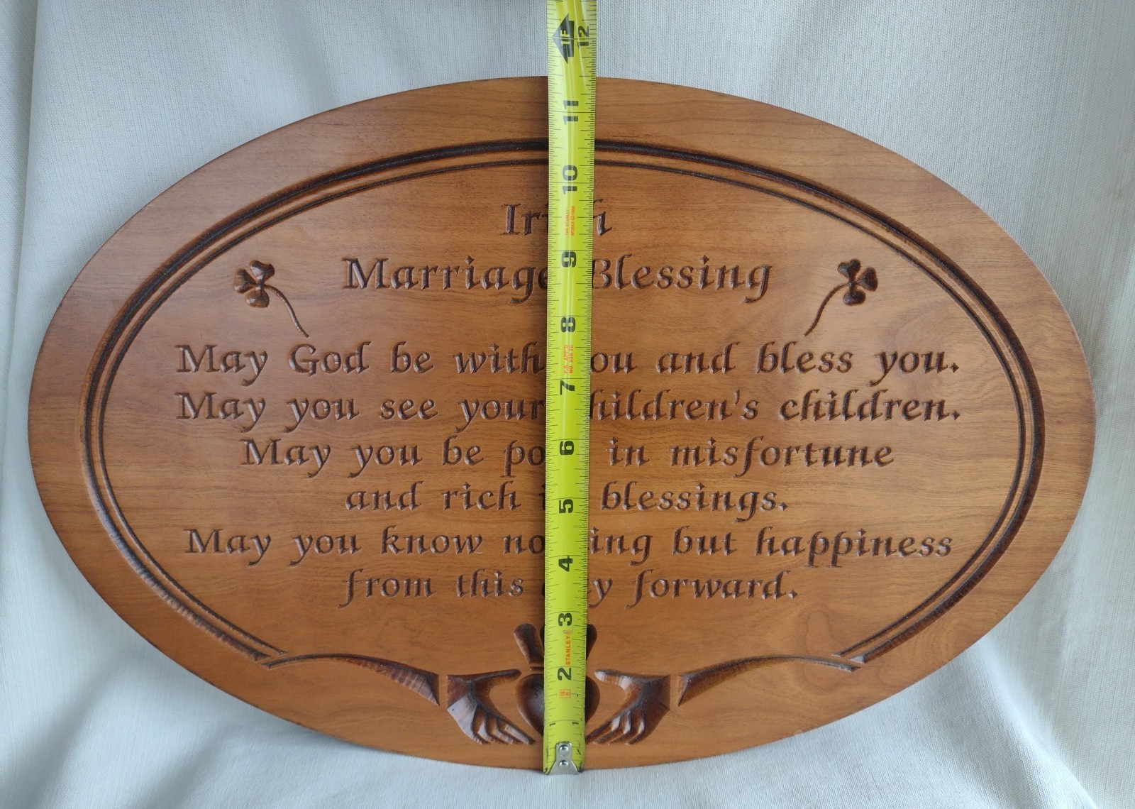 Irish Marriage Blessing Vintage Wooden Wall Plaque Sign 17.25″ x 11.5″