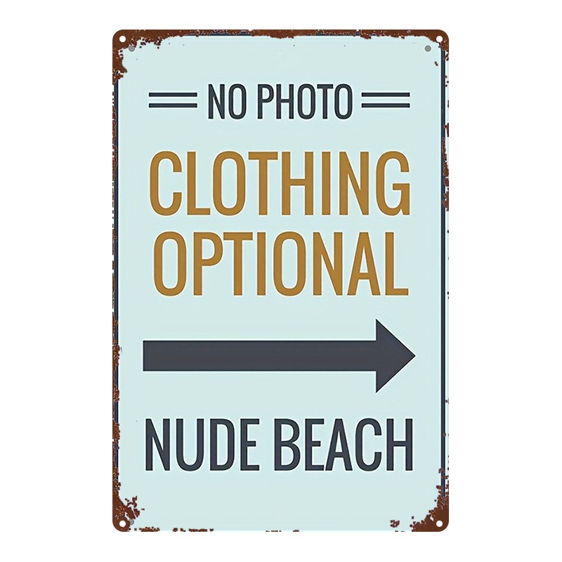 2D Flat Metal Sign 8×12 Inches Bathroom Decor