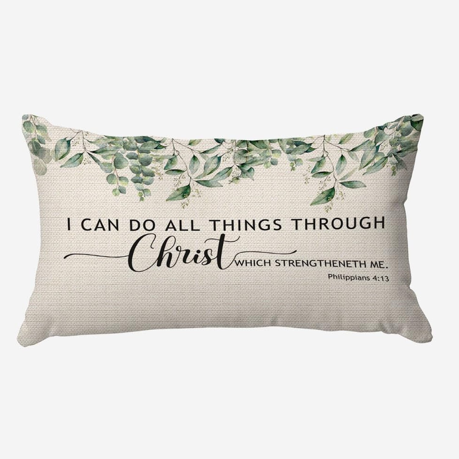 Bible Verse Christian Pillow Covers – 12×20, Prayer Room & Home Decor, Philip…