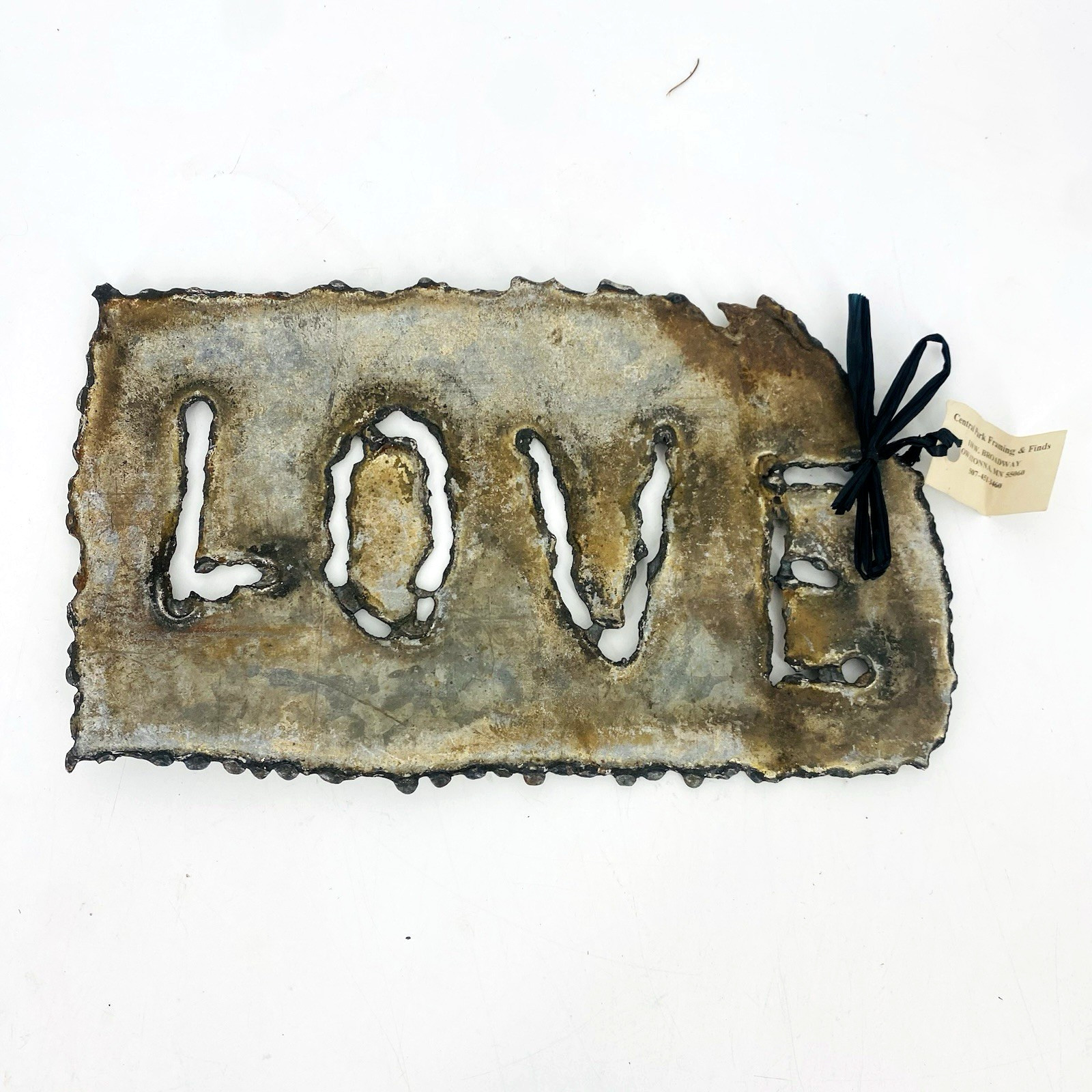 Rustic Rusty Metal Love Sign 10×6 Wall Decor Farmhouse Primitive Art