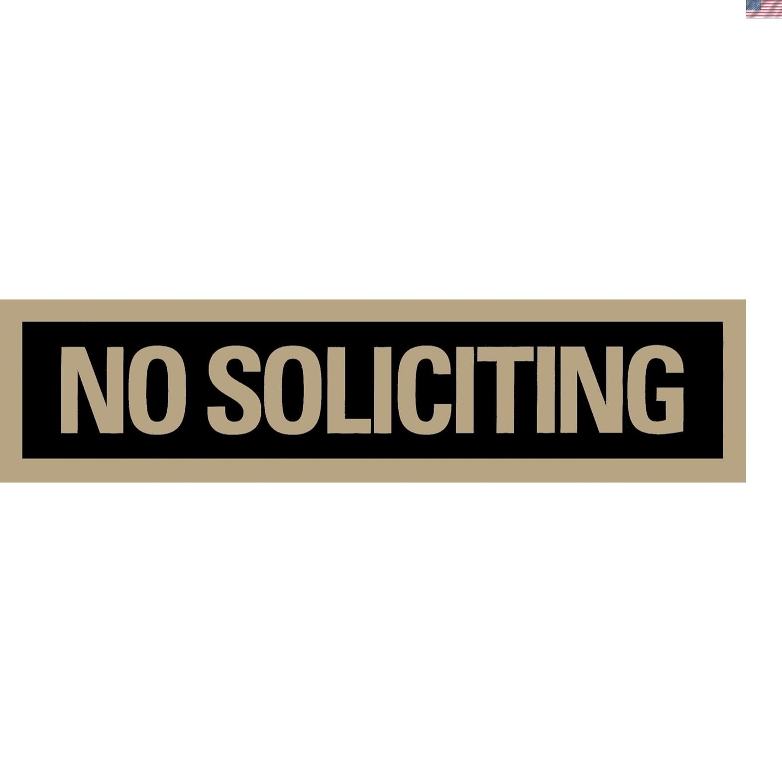 Durable Mylar ‘No Soliciting’ Sign – 2 x 8 Inches, Perfect for Doors & Windows