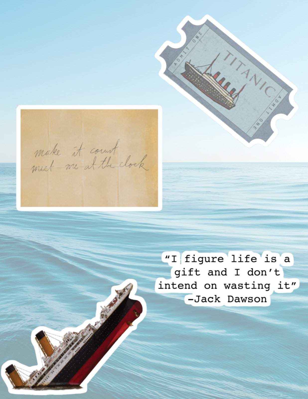 Titanic 90’s Movie 4pc Stickers Pack