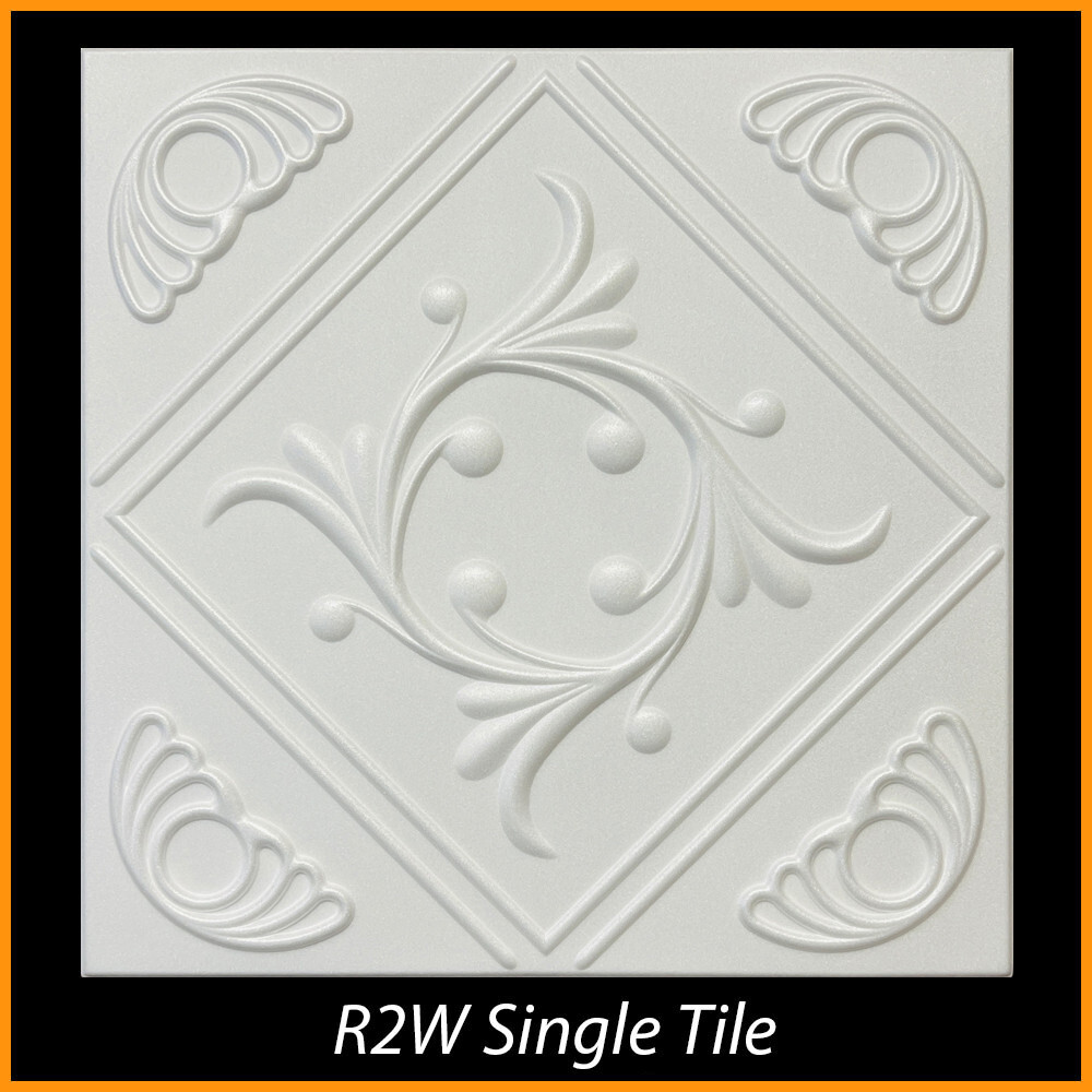DIY Decor Glue-up Styrofoam Ceiling Tile 20 in x 20 in R2W 56/Lot (147.84 S/F)