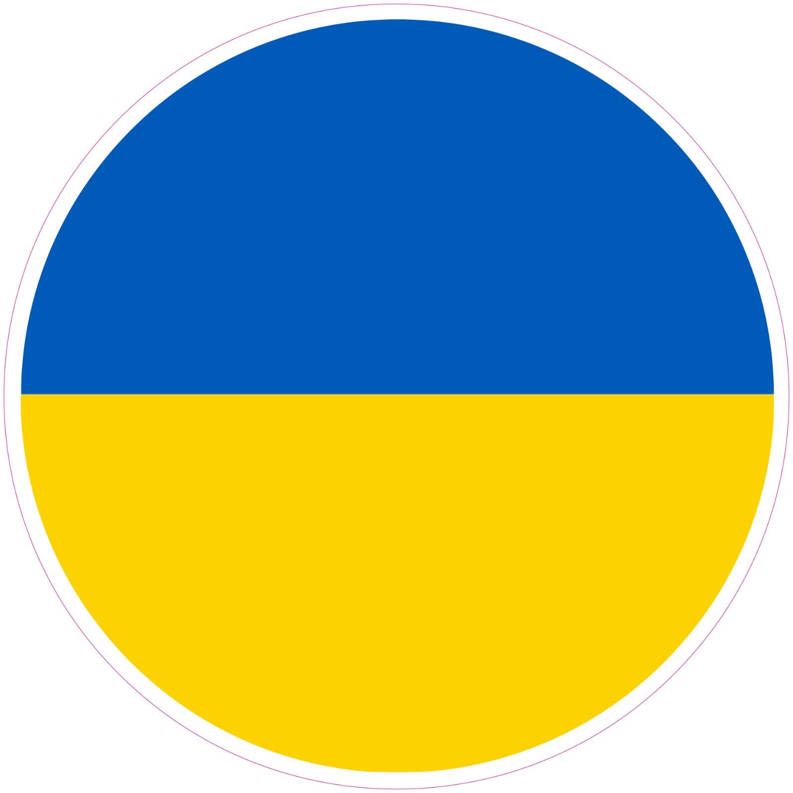 Ukraine Round Country Flag Vinyl Decal Sticker Car Truck Bumper Tumbler Mug