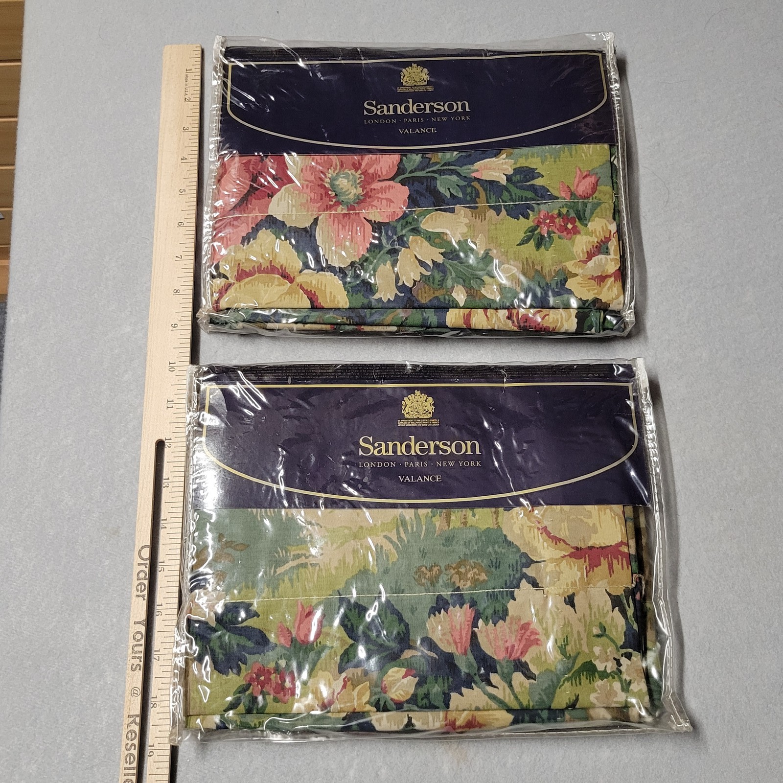 Sanderson Forest Glade Blouson Valance 84×15 Floral Window Decor NOS Set of 2