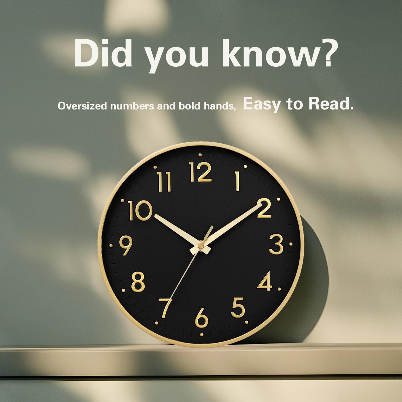 Wall Clock 8 Inch, Wall Clocks Battery Operated Silent Non-Ticking Modern Analog