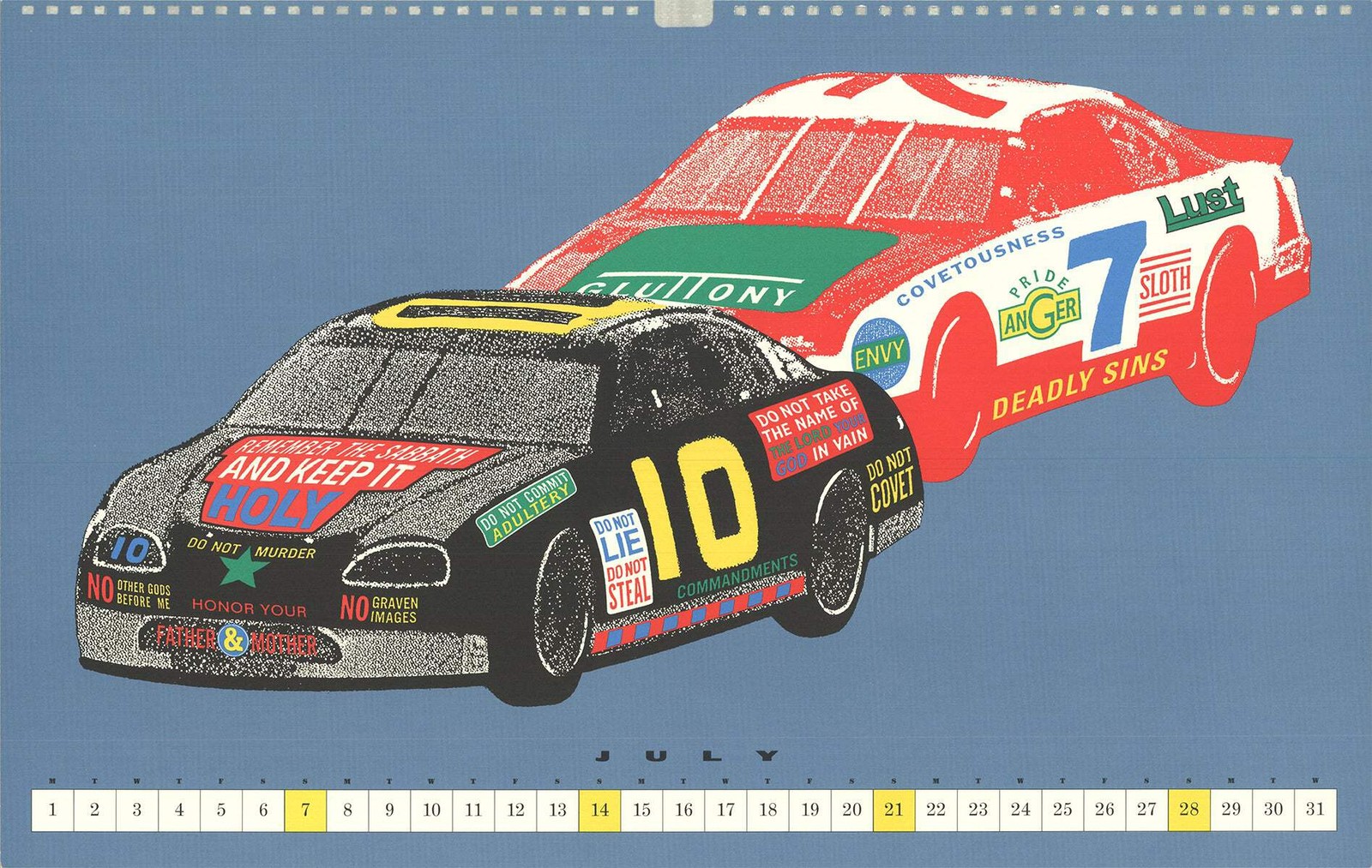 SEYMOUR CHWAST Cars VIII 12″ x 19″ Offset Lithograph 1996 Contemporary