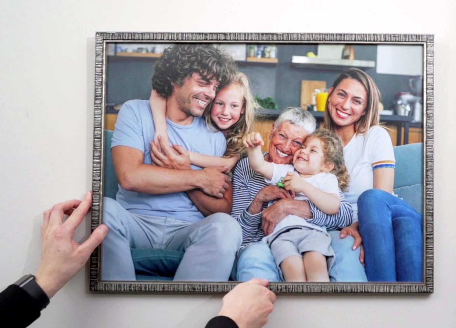 12×8 Frame Silver Grey Distressed Solid Wood Picture Frame | 0.75 Inch Moulding