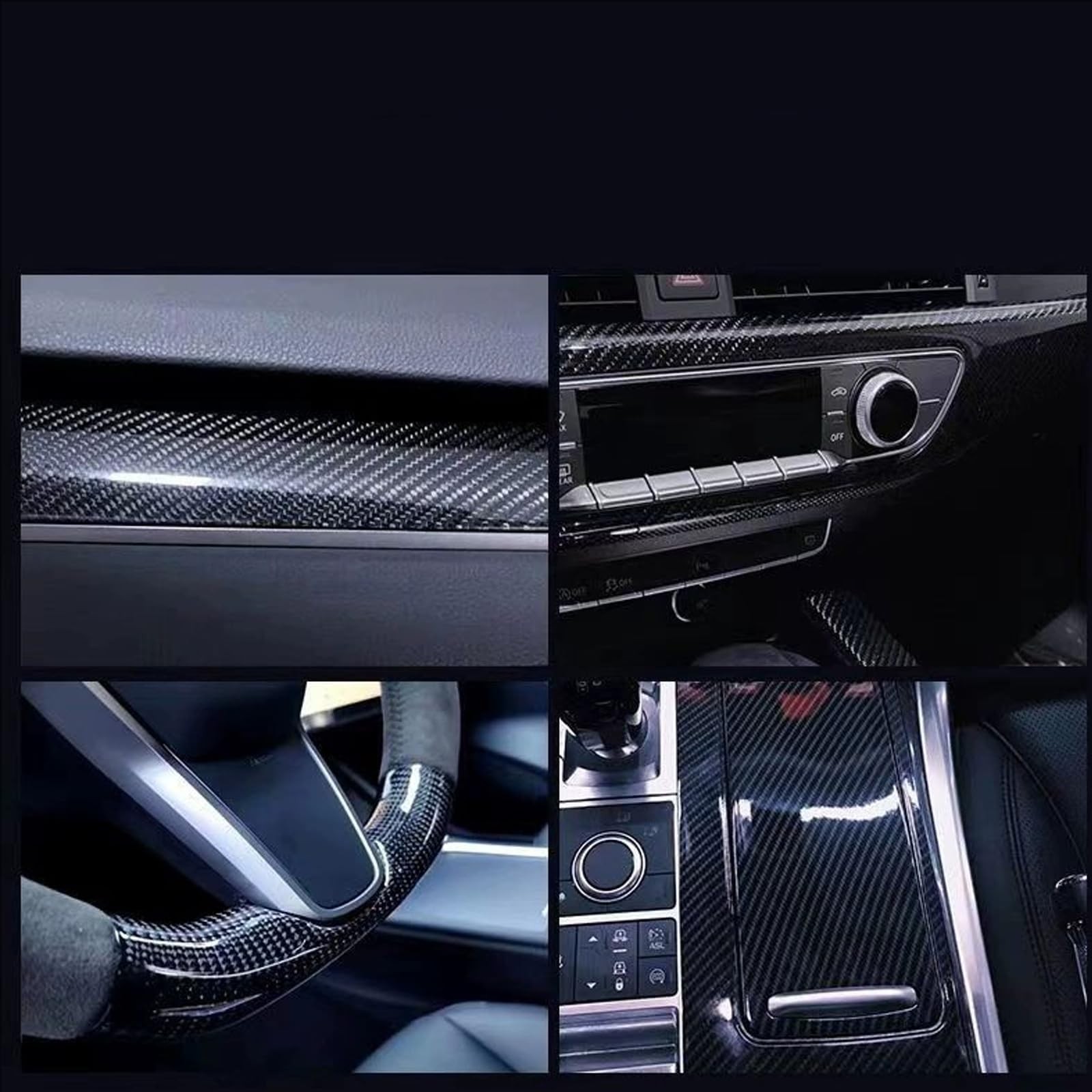 6D Carbon Fiber Vinyl Self Adhesive Film Wrap Roll Bubble Free Air Release Te…