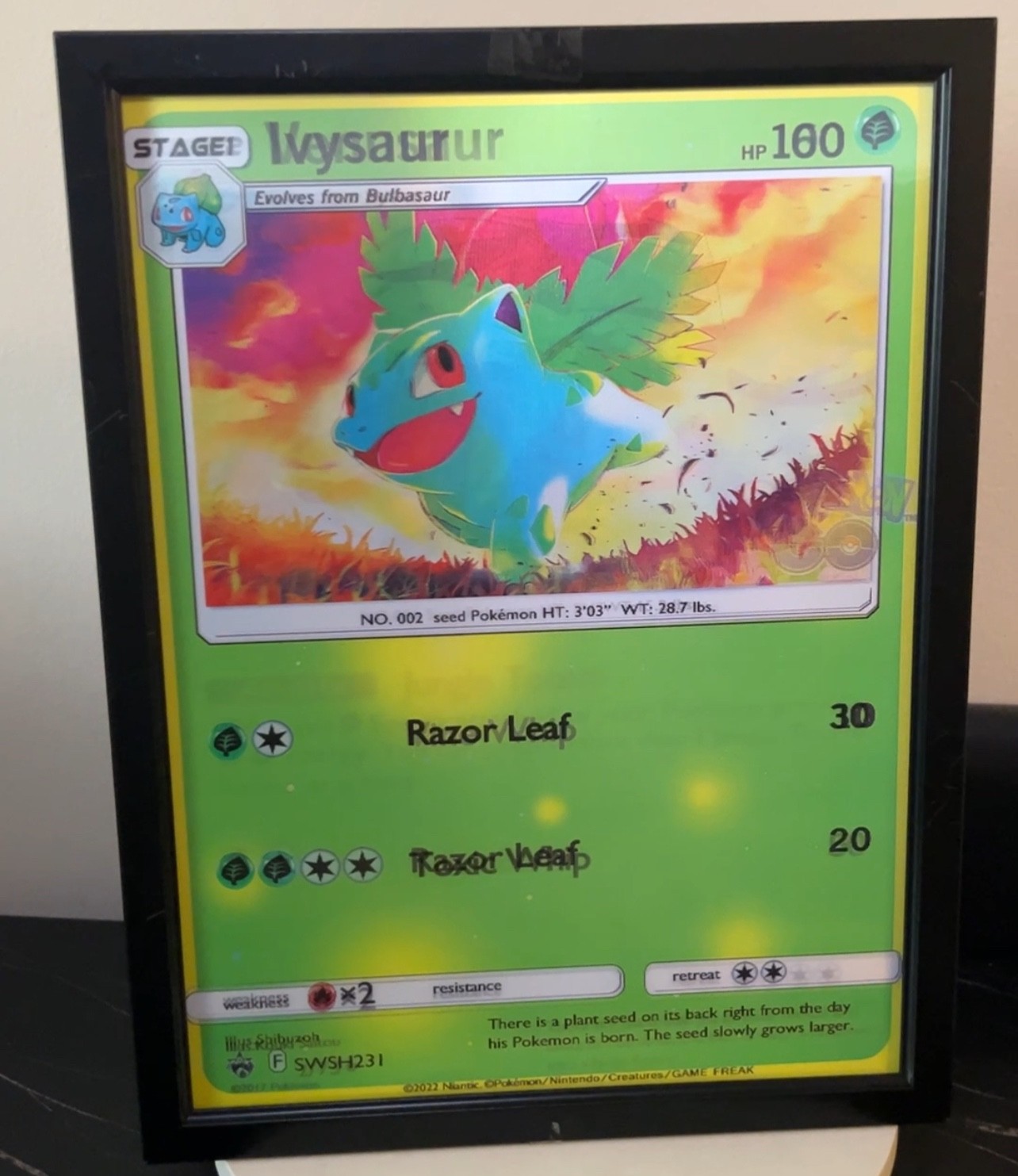 Pokémon-Bulbasaur-Ivysaur-Venusaur-3D Poster 3D Lenticular Flip Effect,3 In One