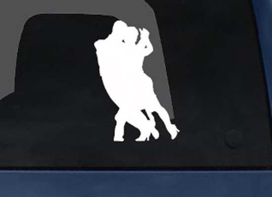 Tango Latin Salsa Samba Dance – Couple Pair Version 3 – Car Tablet Vinyl Decal