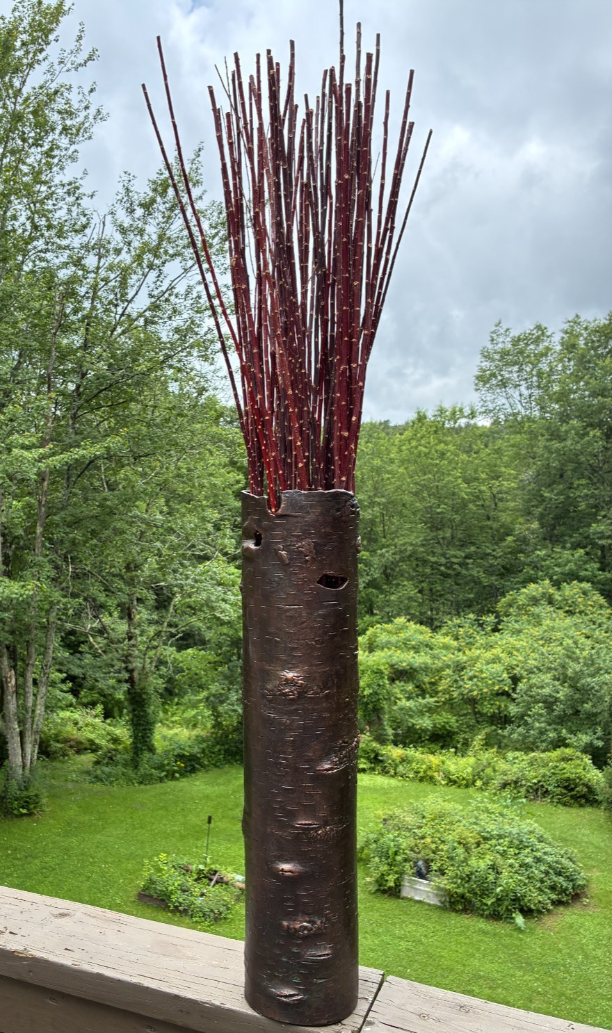 Michael Aram 23″ Oxidized Copper Finish Birch Vase – Bark & Branch Collection
