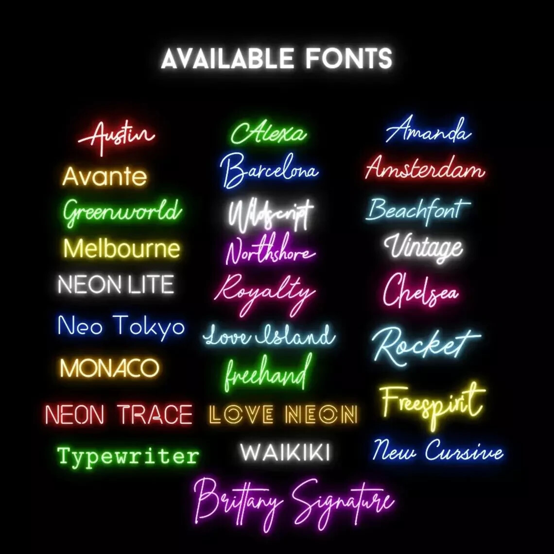 Custom LED Neon Sign – Business, Restaurants, Home Bar, Party, Wedding Décor