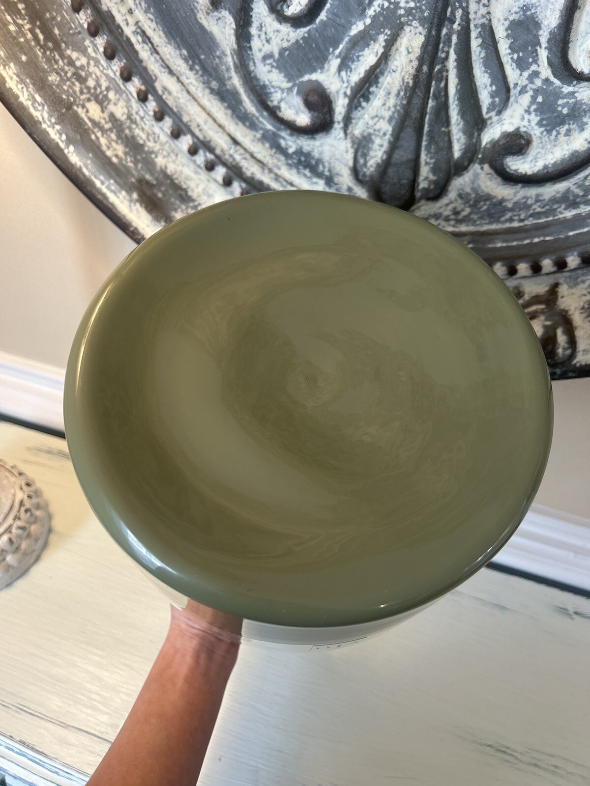 Etu Home Green Colorblock Flower Vase NWOT NWOB OB READ!