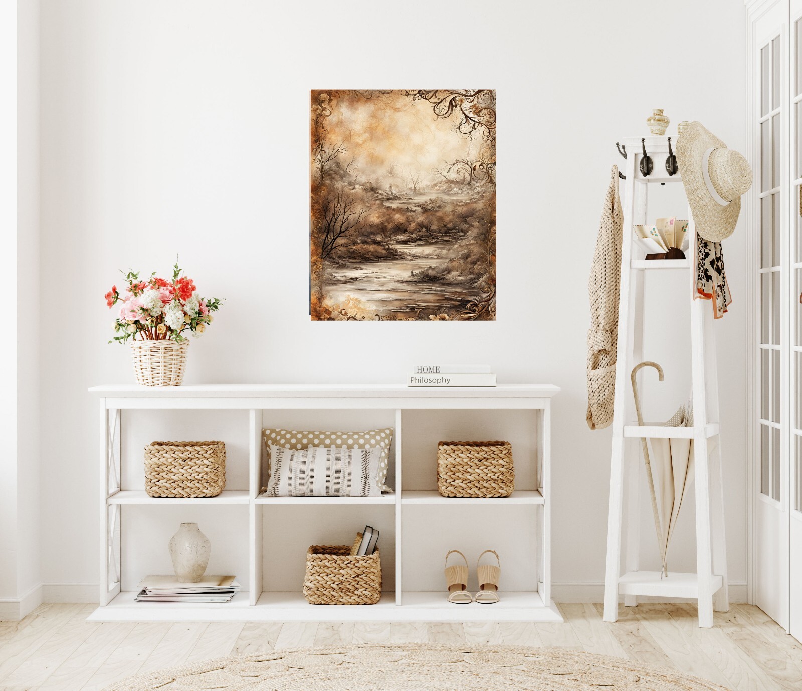16×20 Desolate River Canvas Print Wall Art, Contemporary Wall Art