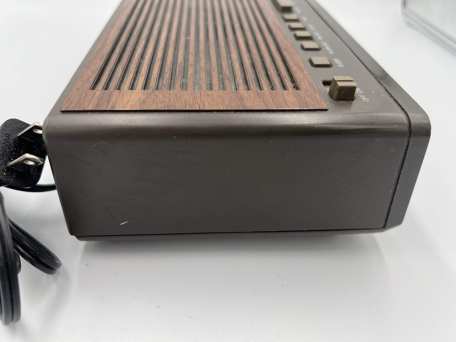 Vintage Sears AM/FM Electronic Alarm Clock Radio Red LED Tested 1980s