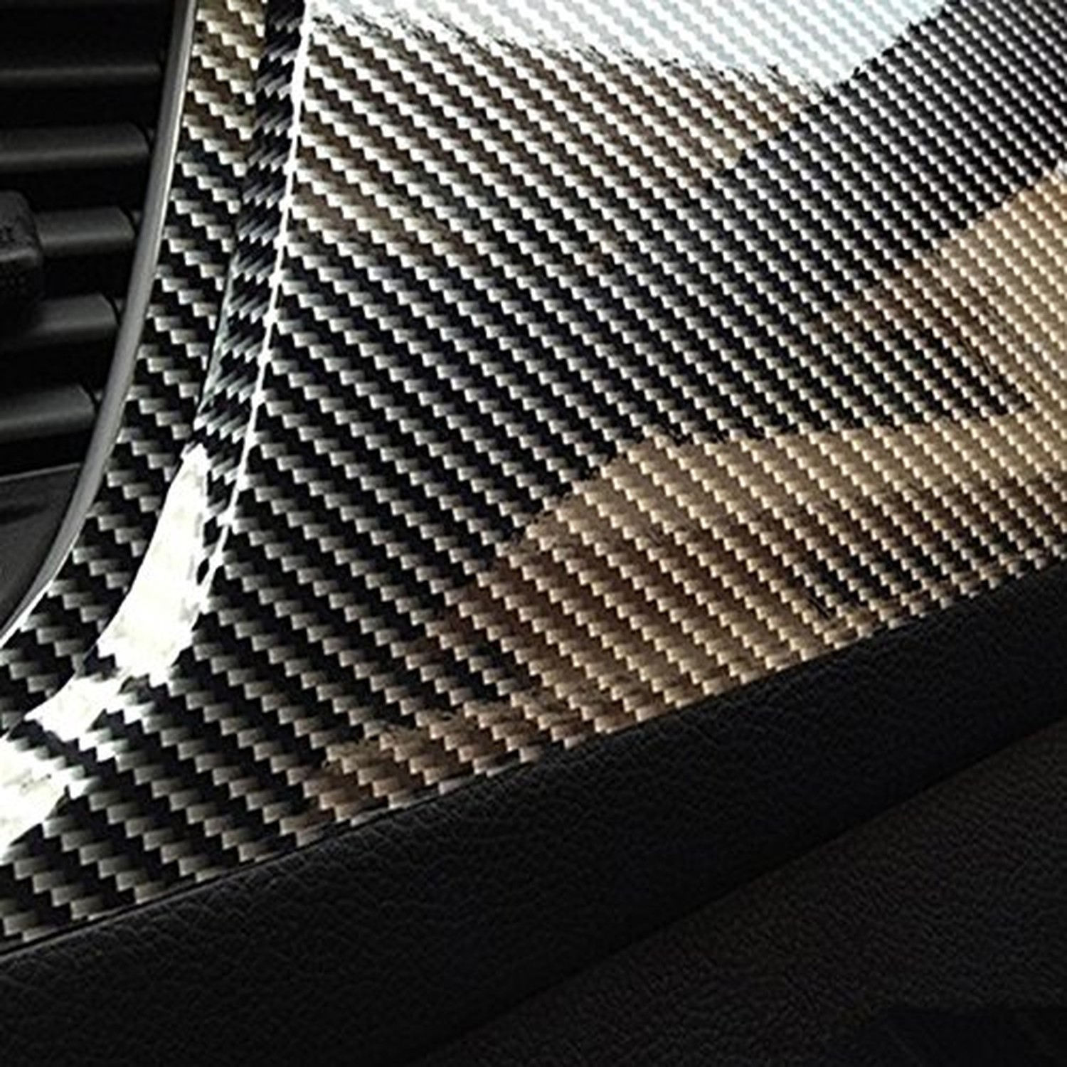 DIYAH 5D High Gloss Black Carbon Fiber Vinyl Bubble Free Air Release Car Wrap…