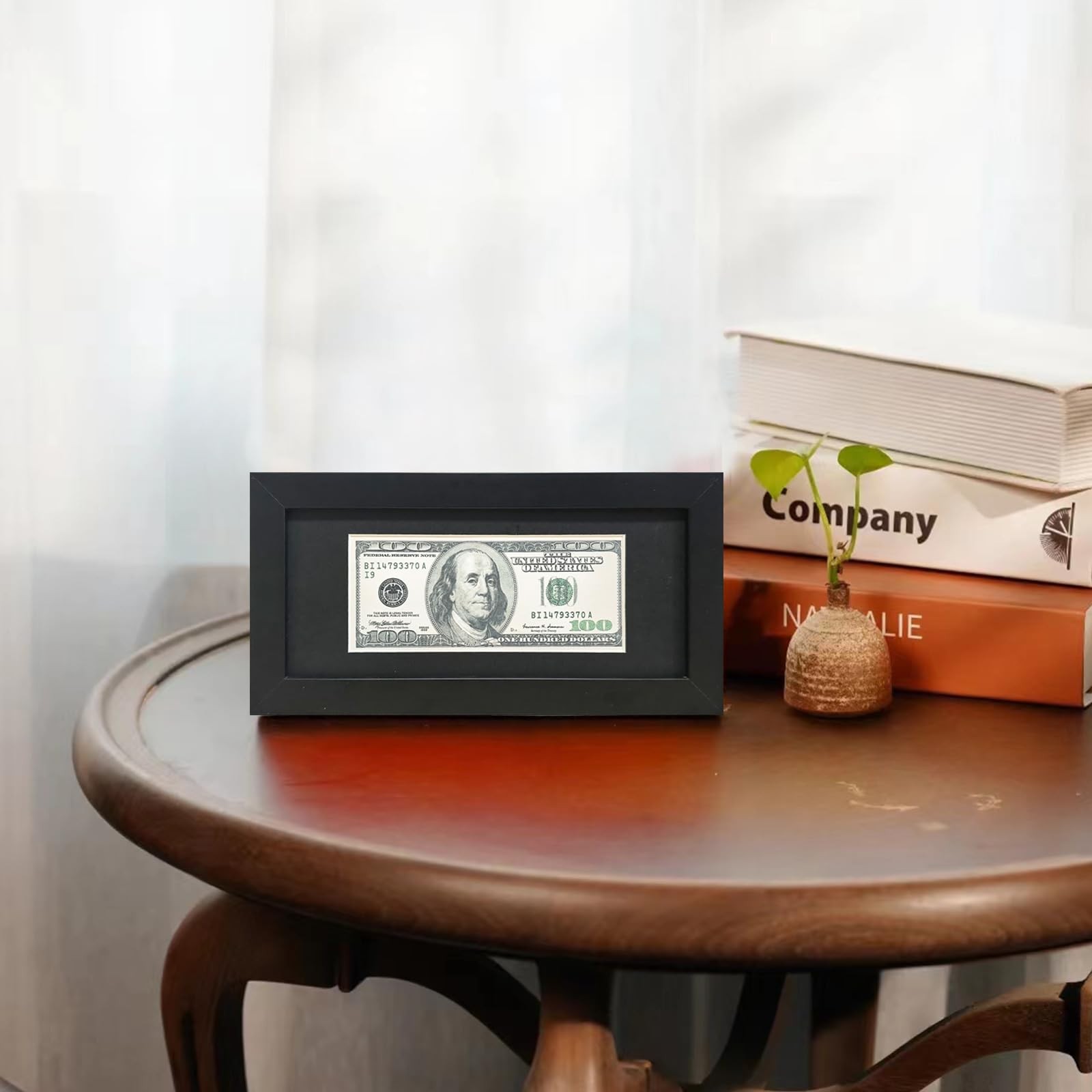 Tabletop Picture Frame,dollar bill holder,5X10“ shadow box picture frames,Black