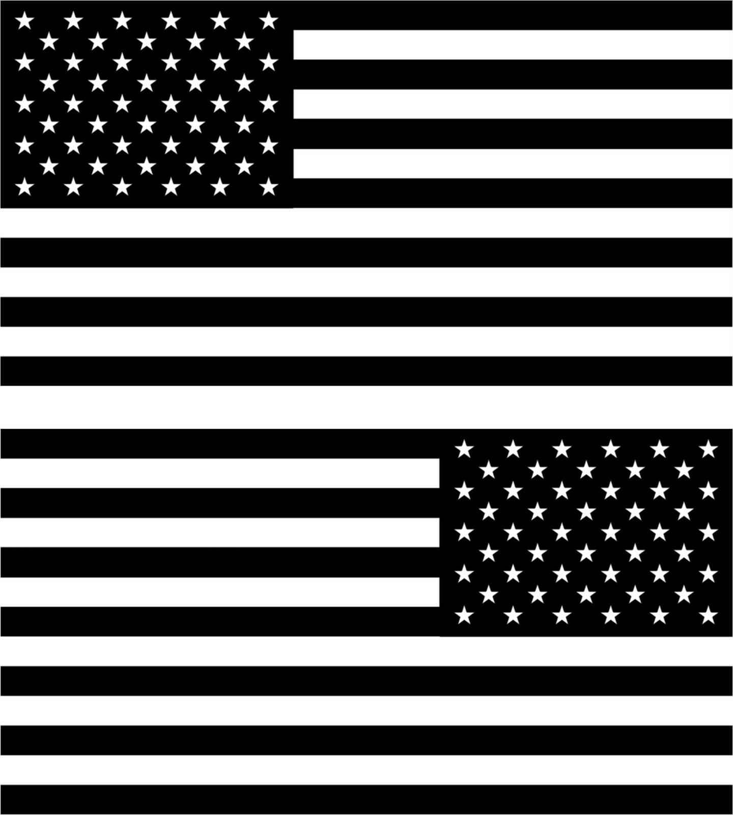 American Flag 5.5″ Vinyl Stickers Right & Left 2 Pack 18 Differ Colors