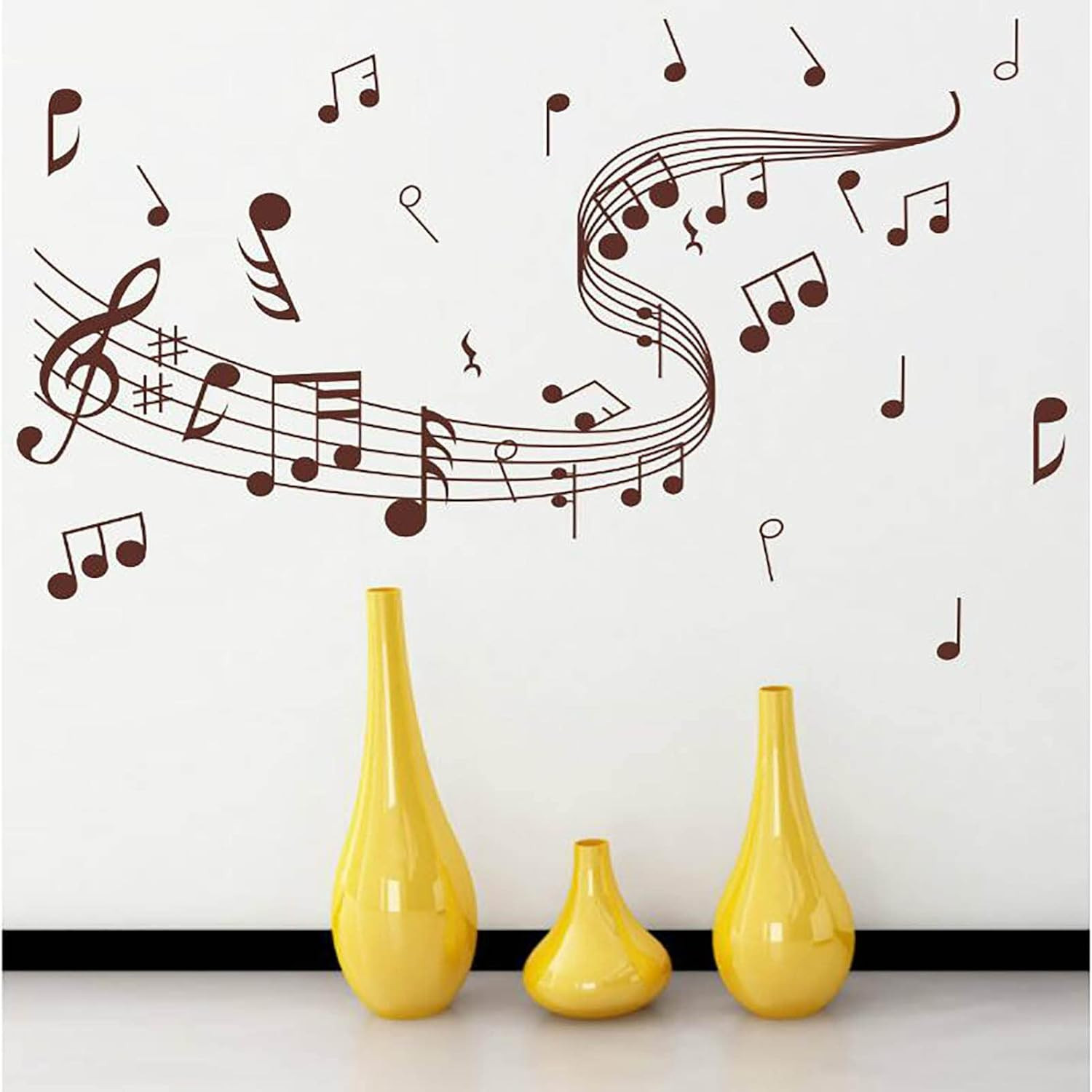 Music Wall Art, Notes Notation Sticker Decals, Home Removable Vinyl Mural Decor