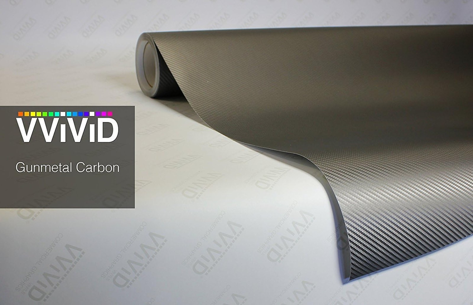 VViViD XPO Gunmetal Grey Carbon Fiber 5 Feet x 1 Foot Car Wrap Vinyl Roll wit…