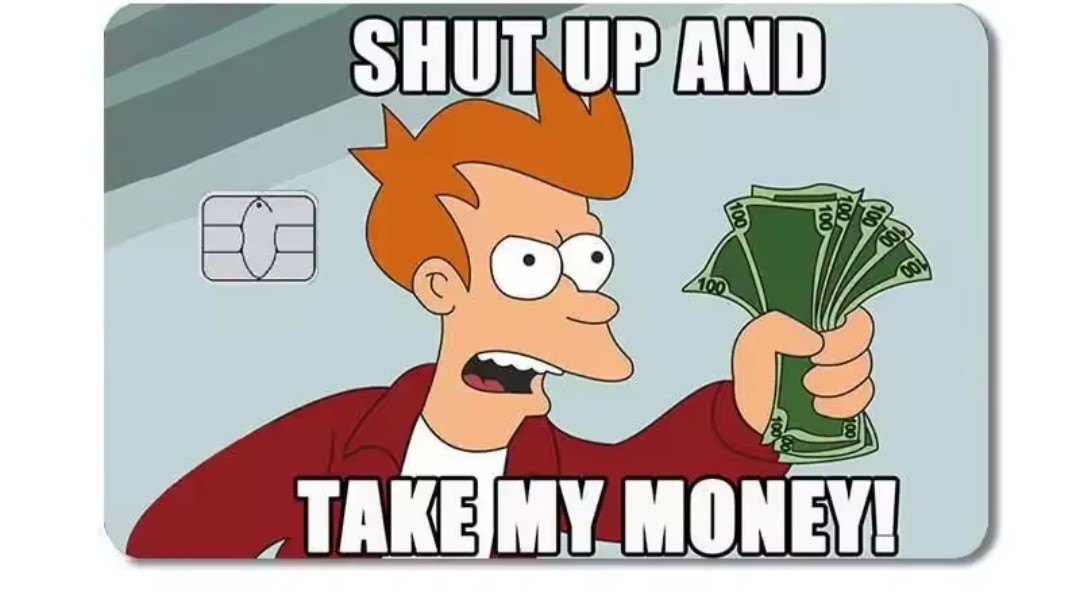 Shut Up And Take My Money Credit Debit Card Skin Sticker Futurama Free Shipping