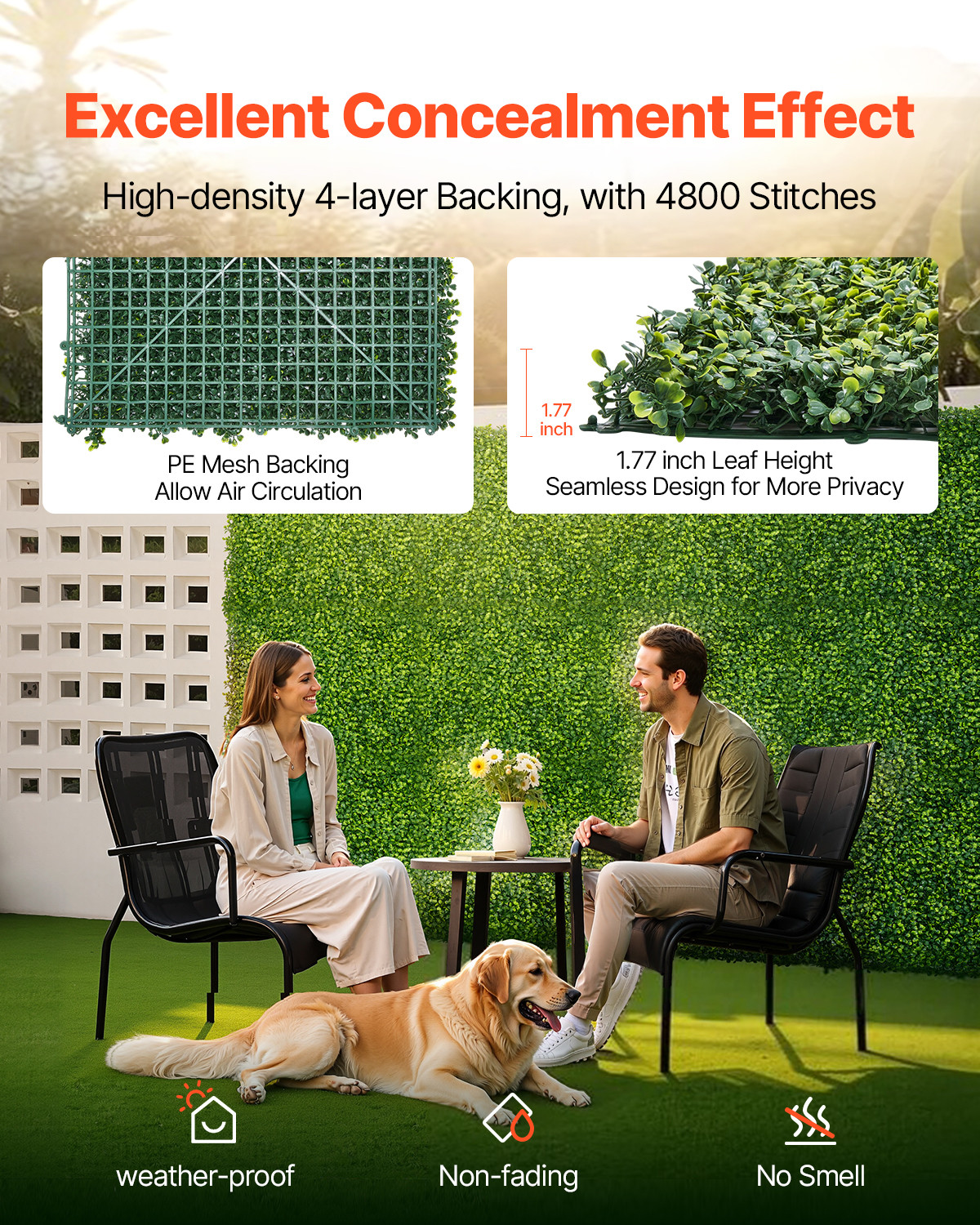 Artificial Grass Wall Panels 40 x 120 in Milan Grass Greenery for Decor Privacy