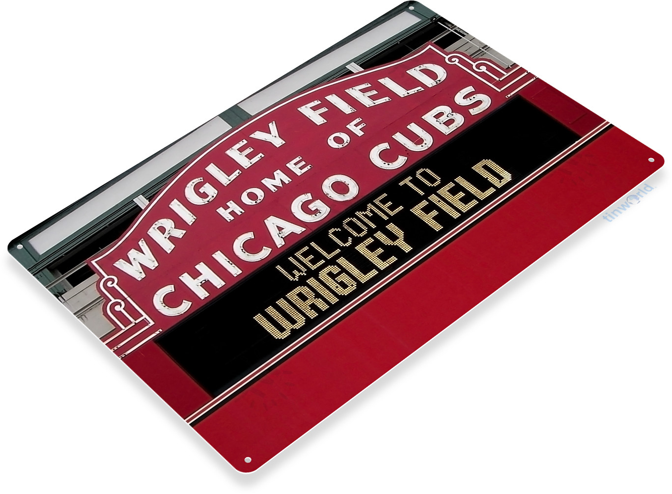 TIN SIGN Wrigley Field Chicago Cubs Baseball Field Sign A192